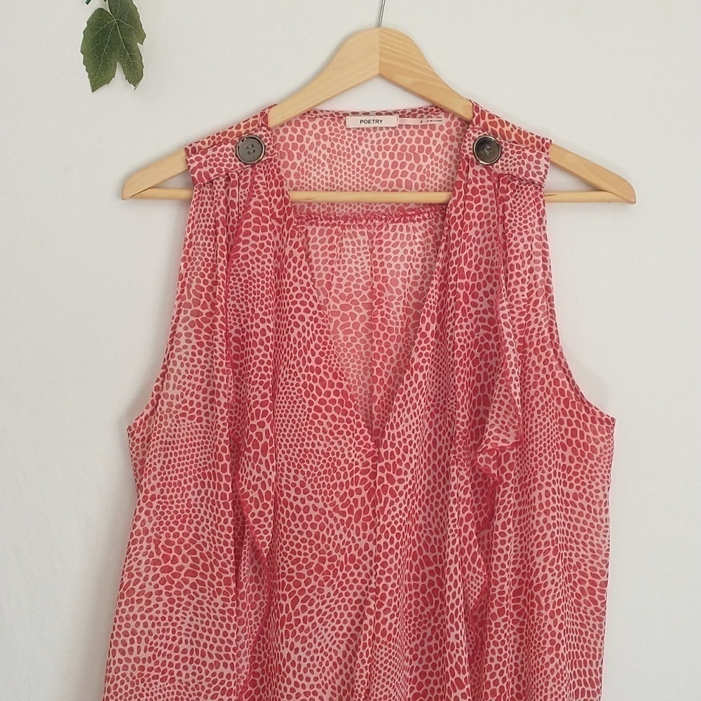 Poetry Fairycore Cottagecore 90's Blouse Tank Top Size Small - Picture 2 of 9